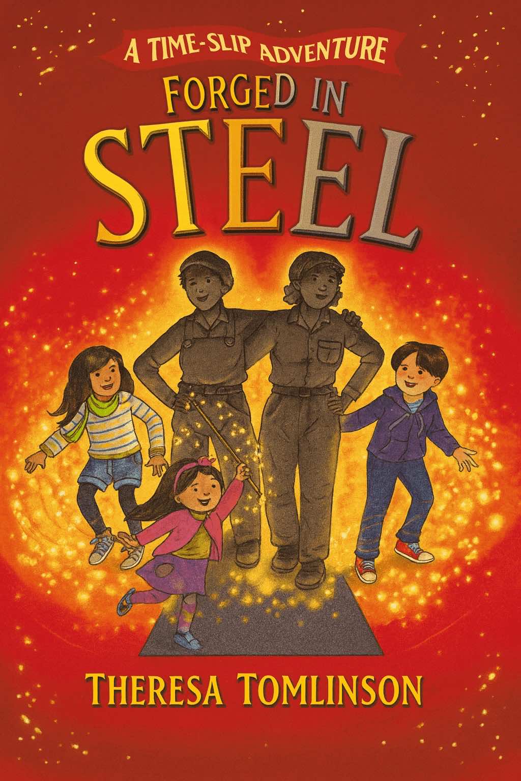 Cover of Forged in Steel by Theresa Tomlinson – Sheffield time-slip adventure for children
